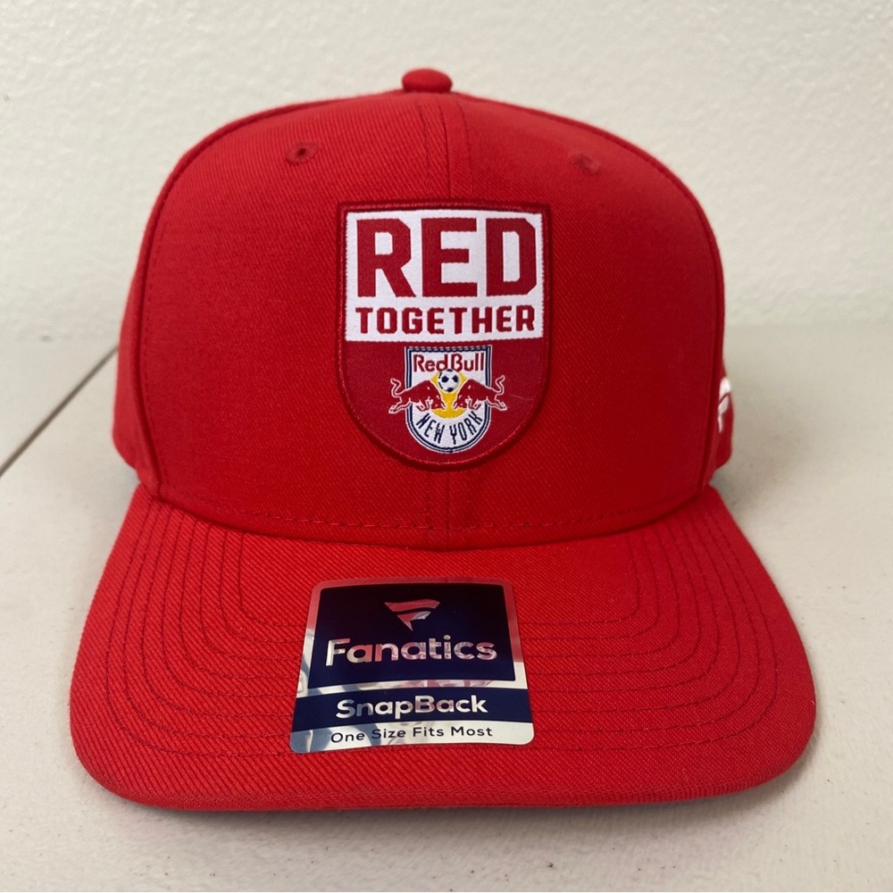 New York Red Bulls Solid MLS ICONIC Snapback Adjustable Hat - Red New rare